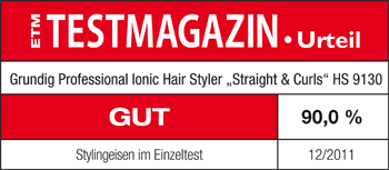 ETM TESTMAGAZIN Testurteil: GUT – Grundig Professional Ionic Hair Styler Straight & Curls HS 9130