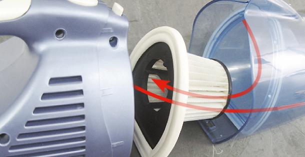 Luftstrom mit Zyklontechnik
