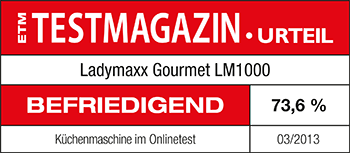 Grafik: Testlogo Ladymaxx Gourmet LM1000 Küchenmaschine