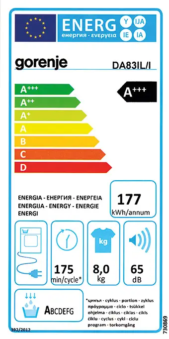 Gorenje DA 83 IL/I Energieeffizienzklasse A+++
