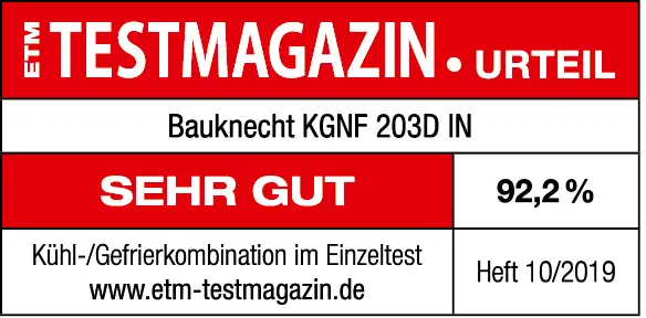 Bewertungssiegel Bauknecht KGNF 203D IN