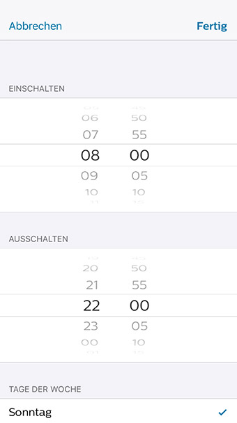 Die App erweitert das Funktionsspektrum des Modells in mancherlei Hinsicht: So lässt sich nur über die App auch ein Timer einstellen, der das System zu einer vorbestimmten Zeit an- und wieder abschalten kann. Philips Luftreiniger AC3033/10: Aufgefallen im Praxistest