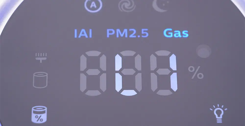Philips Luftreiniger AC3033/10: Display Gase