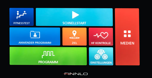 FINNLO by HAMMER Laufband Performance: Display mit Hauptmenu