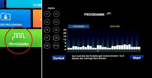 FINNLO by HAMMER Laufband Performance: Program