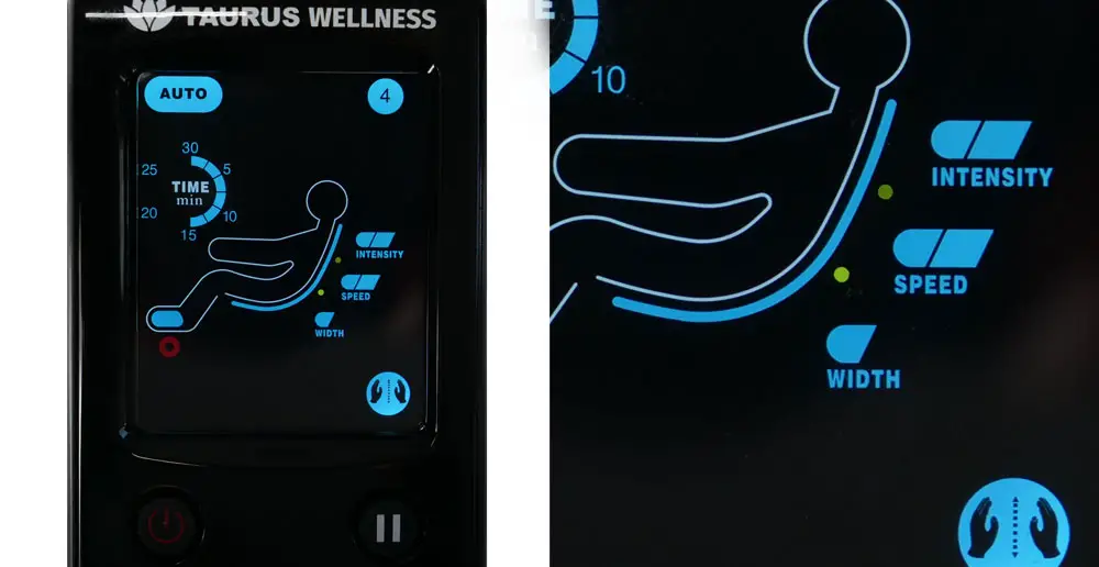TAURUS Wellness Massagesessel XL: INTENSITY, SPEED und WIDTH