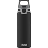 SIGG - Edelstahl Trinkflasche - Shield ONE Black - Für Kohlensäurehaltige Getränke Geeignet - Auslaufsicher - Federleicht - BPA-frei - Outdoor & Fitness - Schwarz - 0,75L