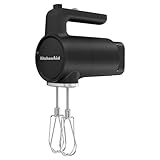 Kitchenaid Kabelloser handmixer I Kitchenaid Go I Kabellosen Handrührer mit 7 Geschwindigkeitsstufen I Mit Akku I Schwarz