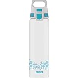 SIGG Total Clear ONE MyPlanet™ Aqua Trinkflasche (0.75 L), BPA-freie und auslaufsichere Trinkflasche, bruchfeste Sport Trinkflasche aus Tritan mit Fruchtfilter