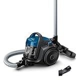 Bosch Staubsauger beutellos Clean´n Serie 2 BGC05A220A, Bodenstaubsauger, Bodendüse für Parkett, Teppich, Fliesen, Hygiene-Filter, langes Kabel, leise, leicht, 700 W, blau