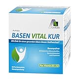 Avitale Basen Vital Kur Sticks plus Vitamin D3 + K2 mit Zink für einen ausgeglichenen Säure-Basen-Haushalt, 60 Stück