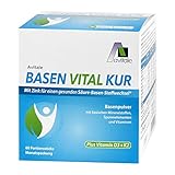 Avitale Basen Vital Kur Sticks plus Vitamin D3 + K2 mit Zink für einen ausgeglichenen Säure-Basen-Haushalt, 60 Stück