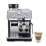 De'Longhi La Specialista Arte EC9155.MB Siebträgermaschine, Espressomaschine mit Mahlwerk, 8 Mahlgrade, 15 Bar, 3 Temperaturen, Milchschaumdüse, 1300 W, 1,5 l Tank, Edelstahl/Schwarz inkl. Barista-Kit