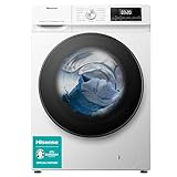 Hisense WFQA1014EVJM Waschmaschine mit Dampffunktion/10 kg/AquaStop /1400 U/min /15 Programme/Inverter PowerDrive Motor/Edelstahltrommel/Kindersicherung/Trommelreinigung/Weiß