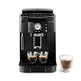 De'Longhi Magnifica S ECAM11.112.B, Kaffeevollautomat mit Milchaufschäumdüse für Cappuccino, mit Espresso Direktwahltasten und Drehregler, 2-Tassen-Funktion, Schwarz