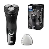 Philips Shaver Series 3000X – Elektrischer Nass- und Trockenrasierer für Männer in Schwarz, mit SkinProtect-Technologie, ausklappbarem Bartschneider (Modell X3001/00)