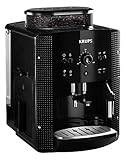 Krups Arabica Picto Kaffeevollautomat, Milchschaumdüse, 2-Tassen-Funktion, Drehregler, Einfache Reinigung, Kaffeemaschine, Schwarz, EA810870