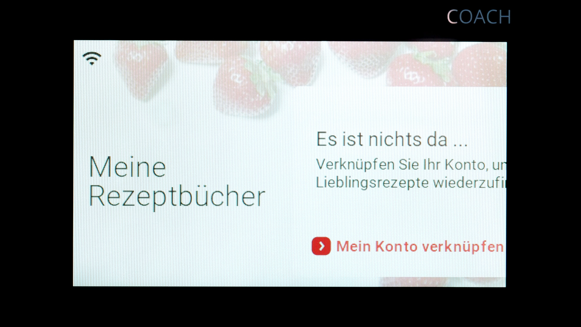 Touchscreen Rezeptarchiv