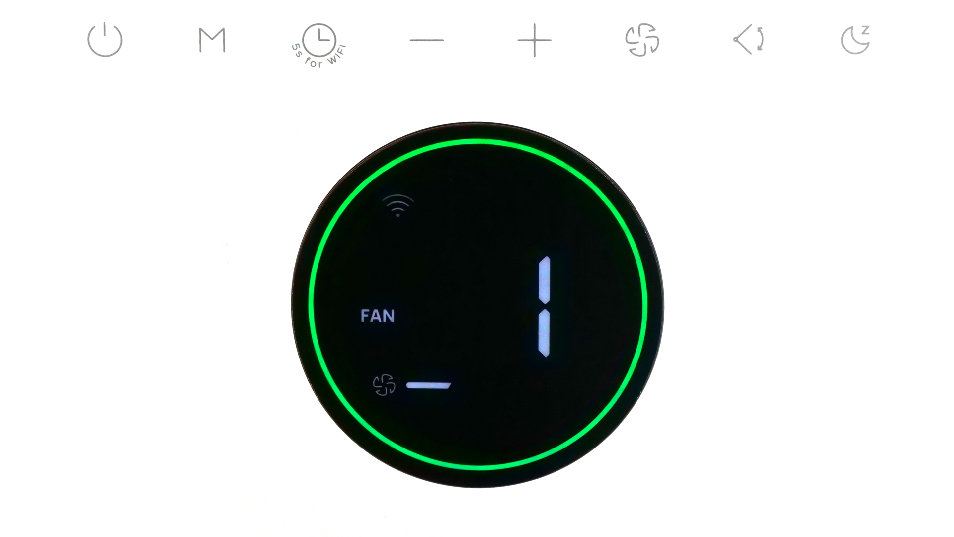 Das Display zeigt 'FAN 1'.