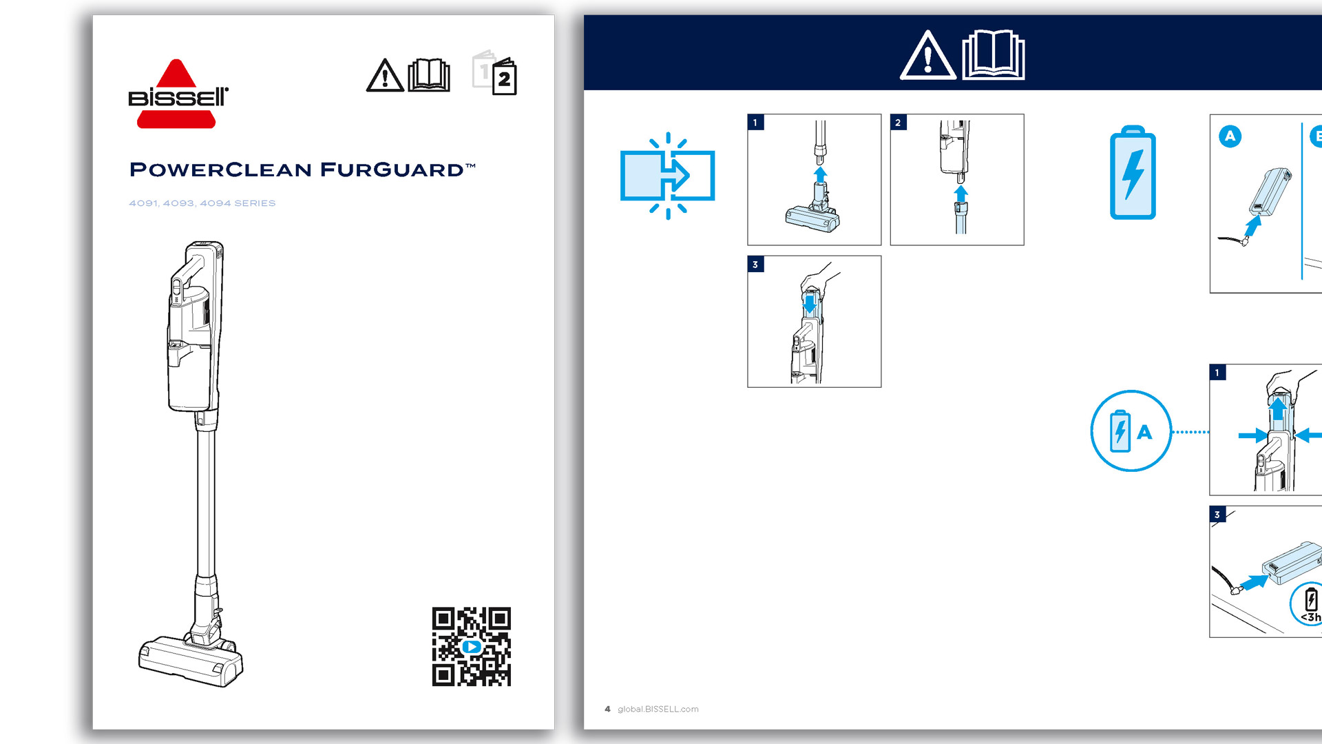 Zwei Hände halten die aufgeschlagene Anleitung.
