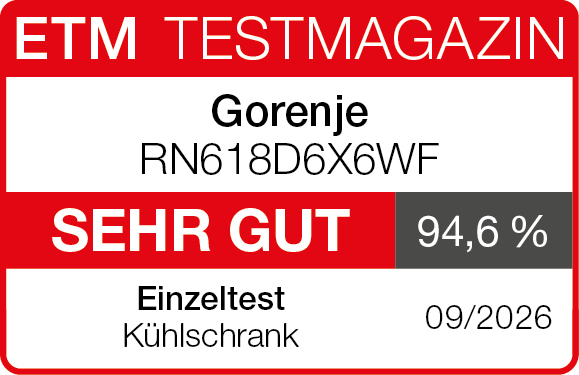 Bewertungssiegel Gorenje RN618D6X6WF