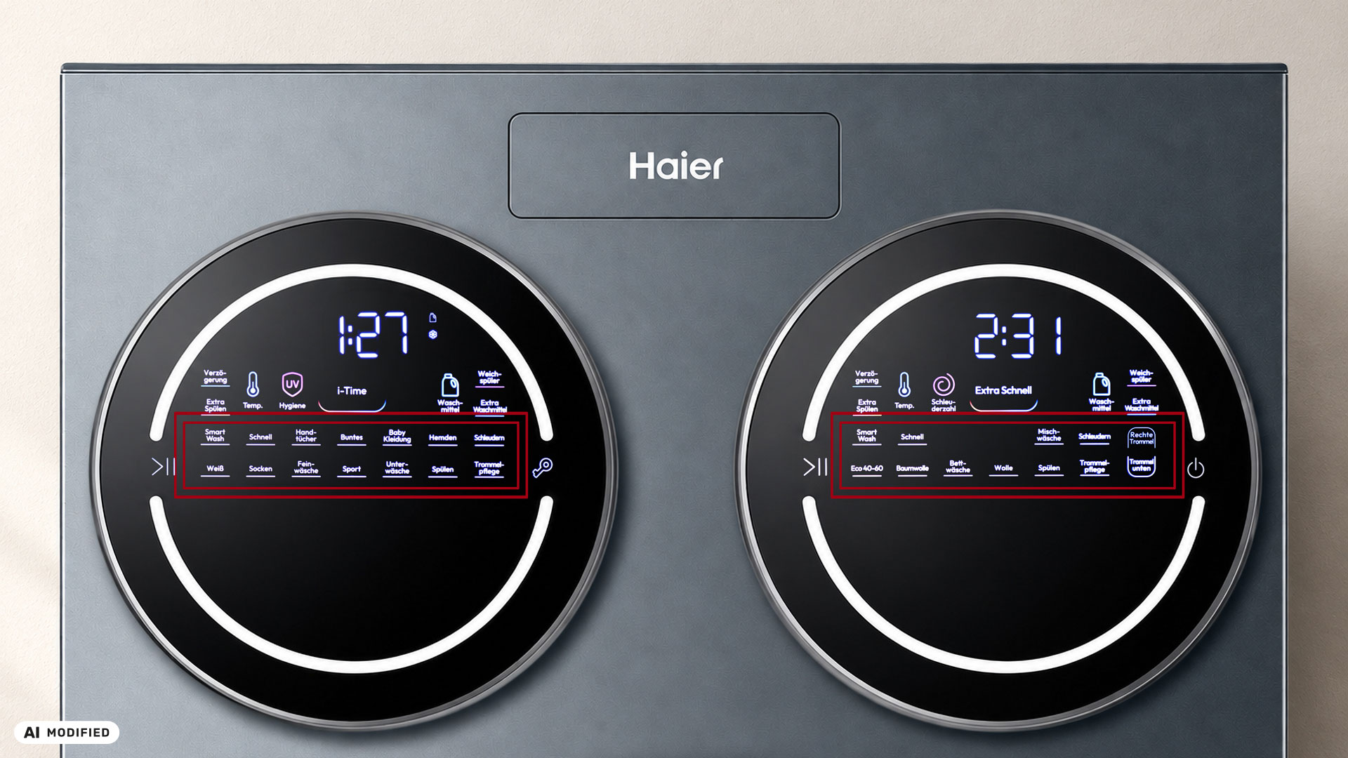 Programmauswahl der Haier HAMQD 410CBL9GN-84