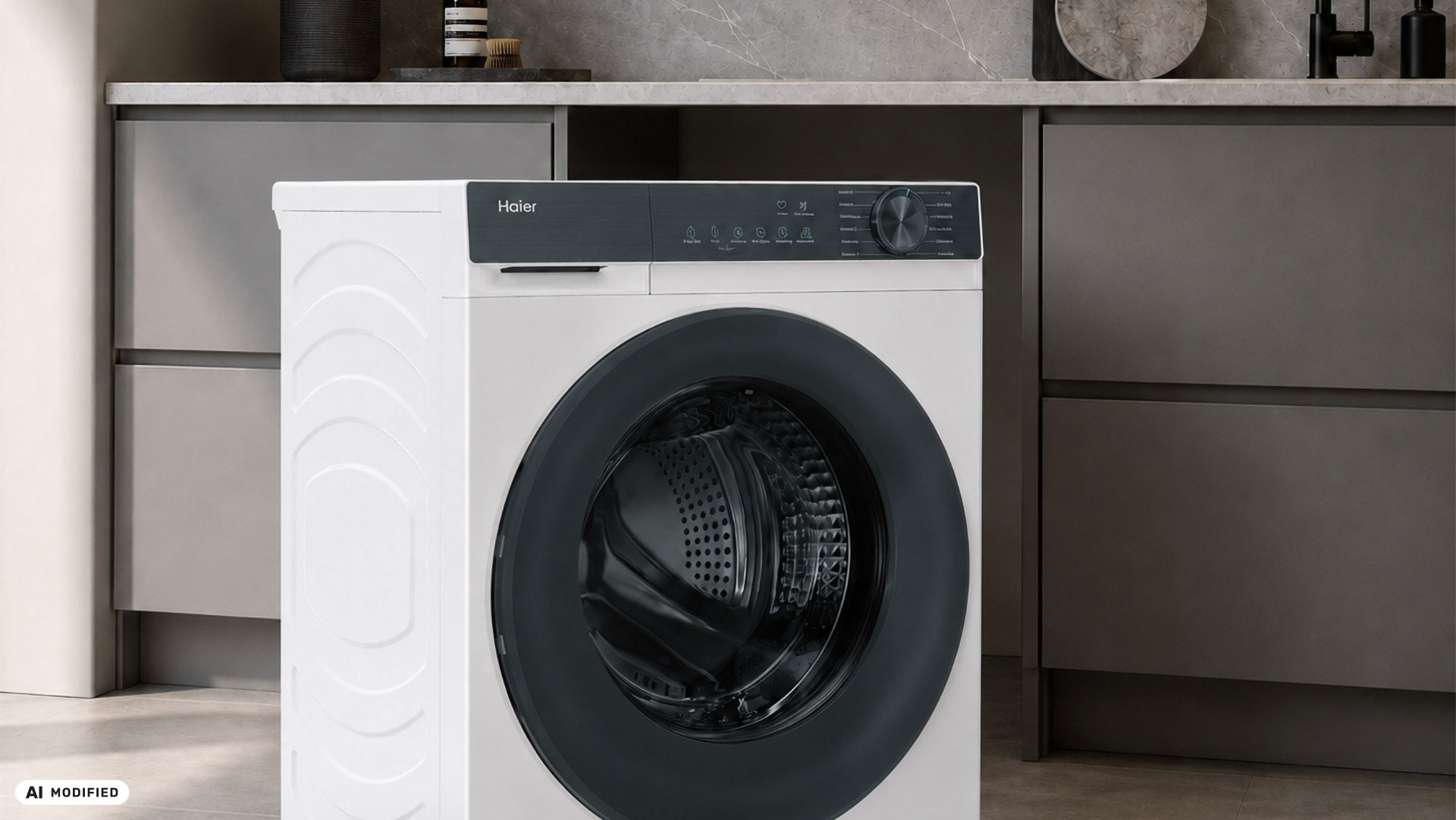 Aufstellung und Bautiefe der Haier HW80-BP14637T