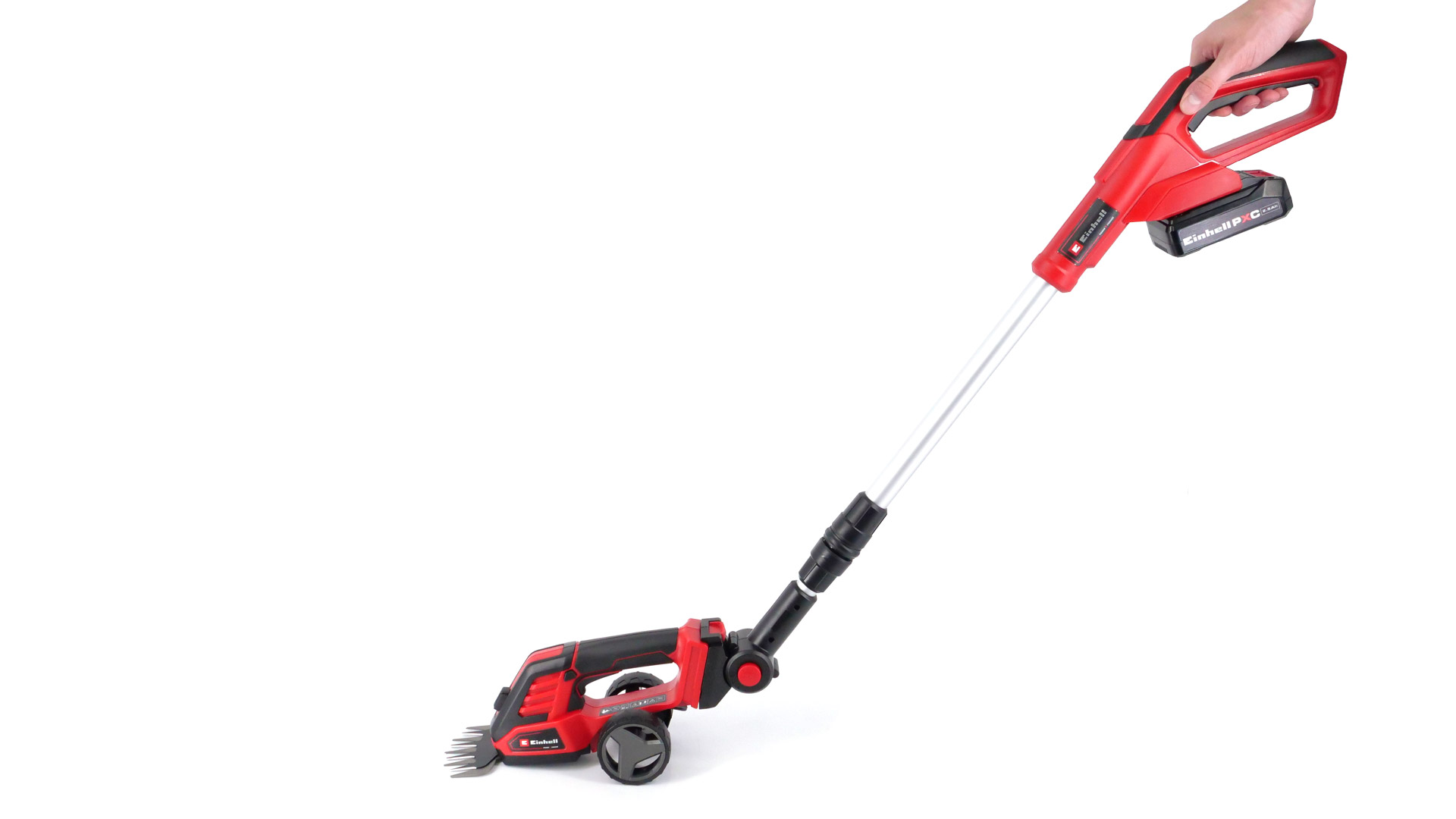 Einhell GE-CG 18/100 Li T-Solo &ndash; Stiel und Rollen