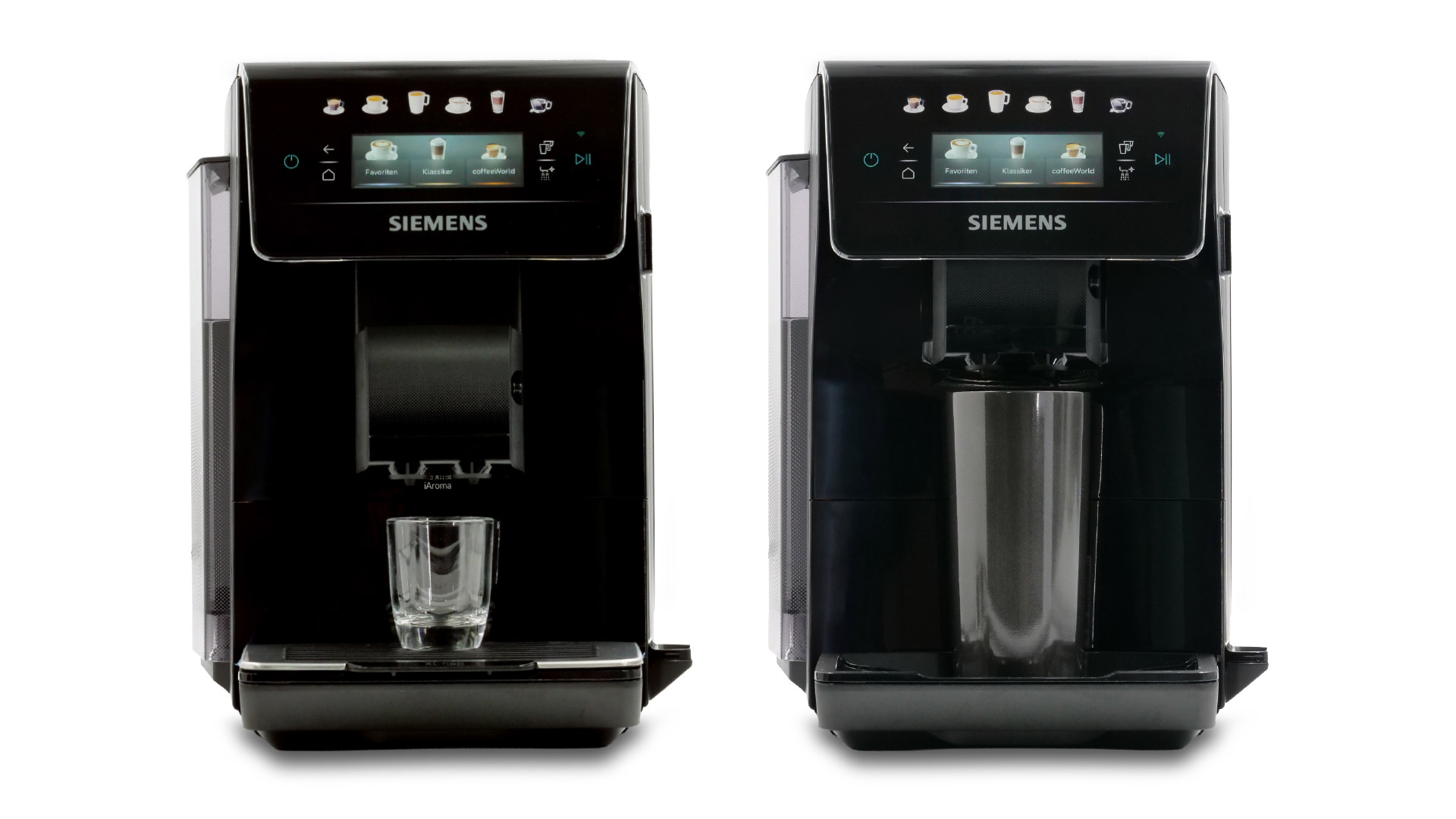 Siemens EQ600 iAroma &ndash; h&ouml;henverstellbarer Doppelauslauf