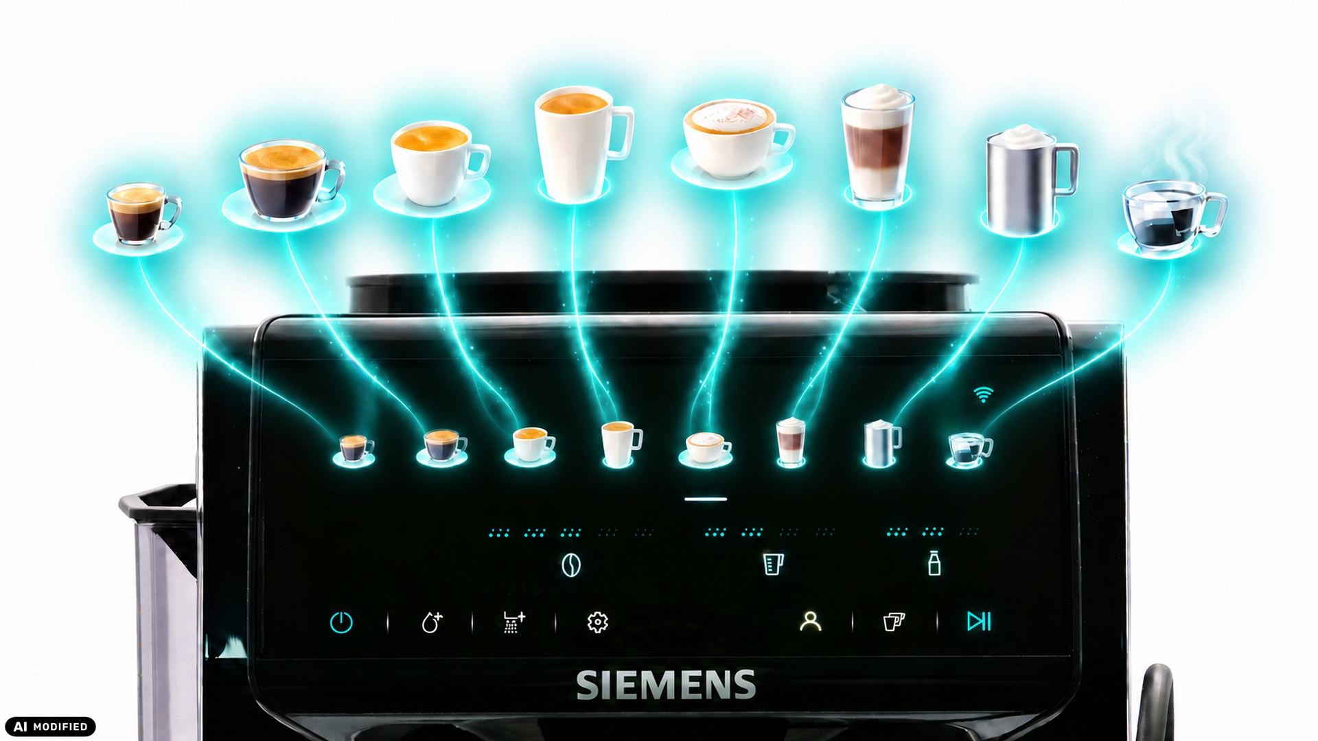 coffeeSelect Display der Siemens EQ500 iAroma