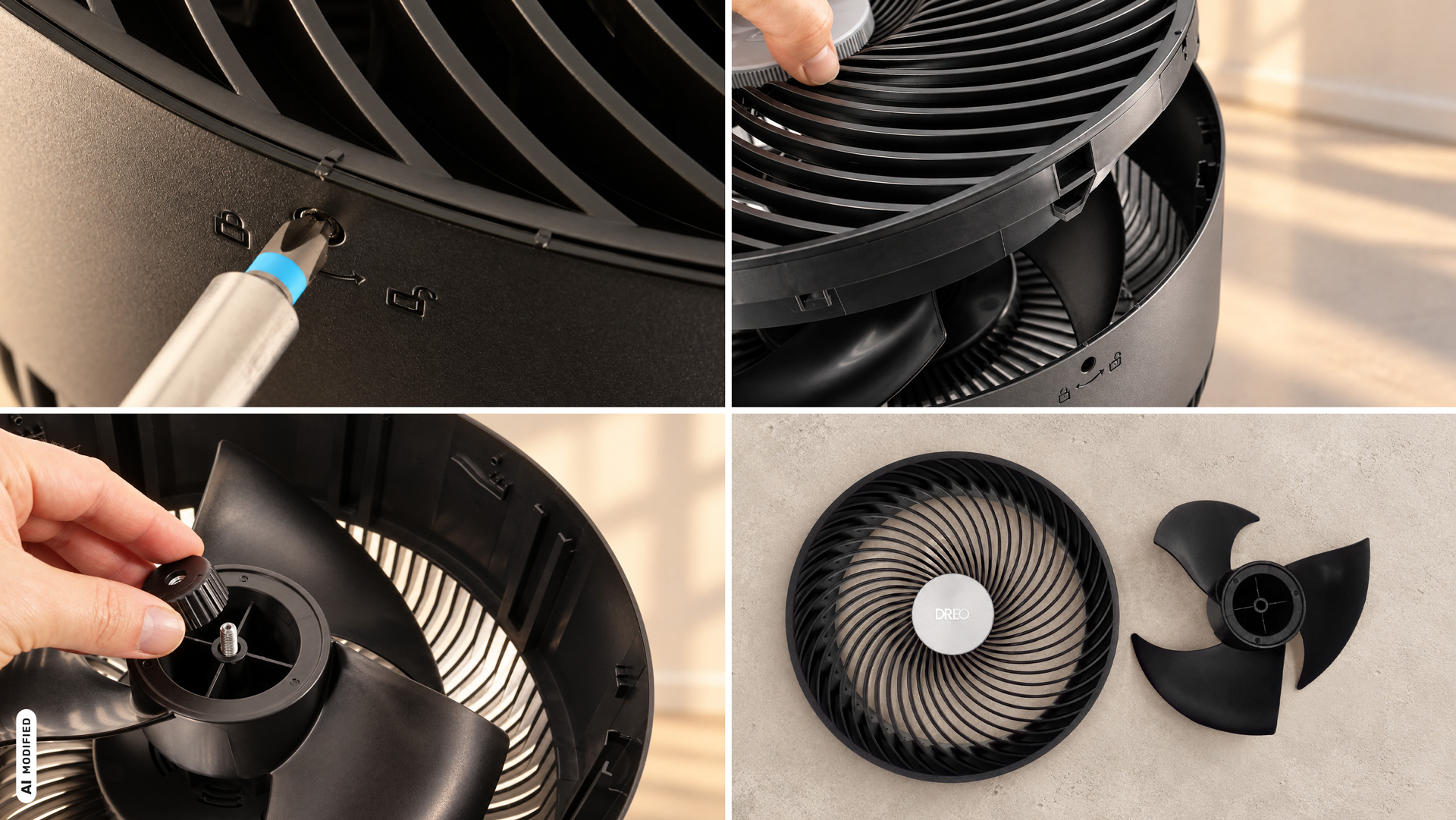 DREO TurboPoly 353 &ndash; Reinigung des Ventilatorkopfs