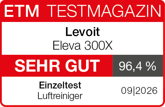 Bewertungssiegel Levoit Eleva 300X