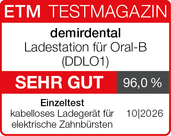 Bewertungssiegel demirdental Ladestation f&uuml;r Oral-B (DDLO1)