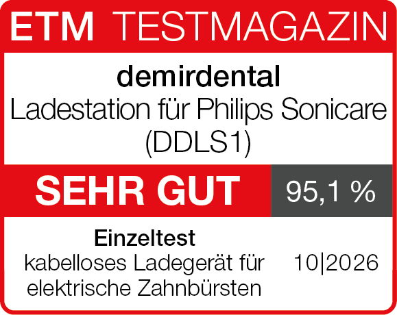 Bewertungssiegel demirdental Ladestation f&uuml;r Philips Sonicare (DDLS1)