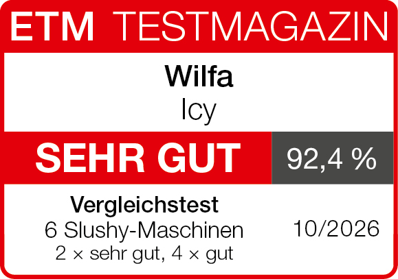 Testsiegel Wilfa Icy &ndash; 92,4 %, sehr gut