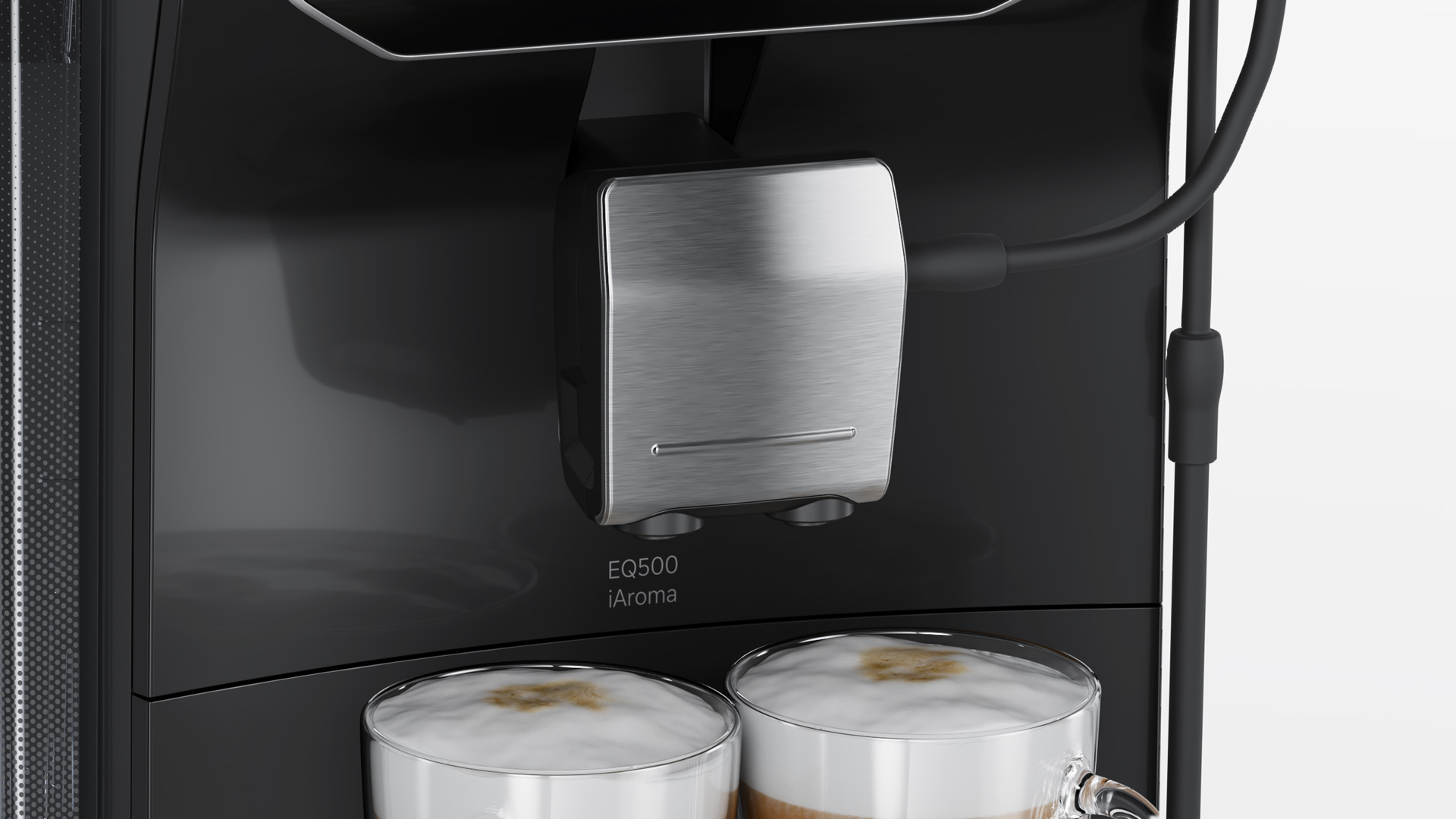 Cappuccino und Milchschaum der Siemens EQ500 iAroma