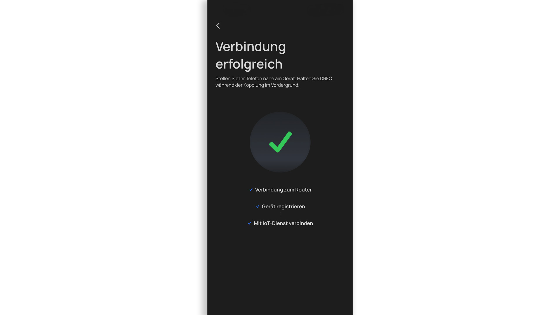 Die erfolgreiche Verbindung