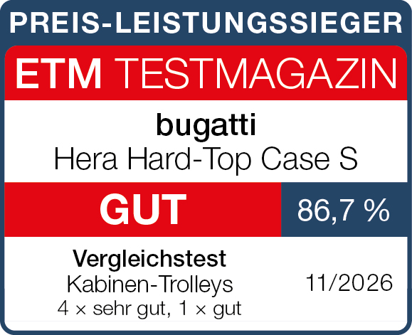 Testsiegel bugatti Hera Hard-Top Case S – 86,7 %, gut – Preis-Leistungssieger