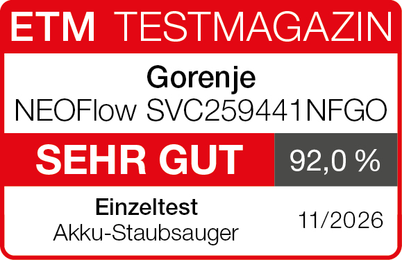 Gorenje NEOFlow SVC259441NFGO &ndash; 92,0&thinsp;%, sehr gut
