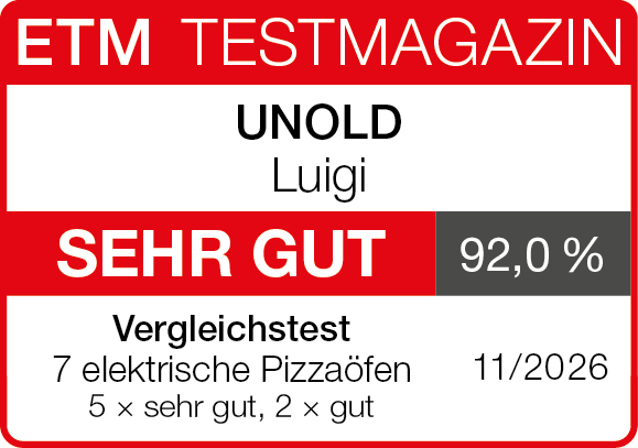 UNOLD Luigi &ndash; 92,0&thinsp;%, sehr gut &ndash; Bewertungssiegel